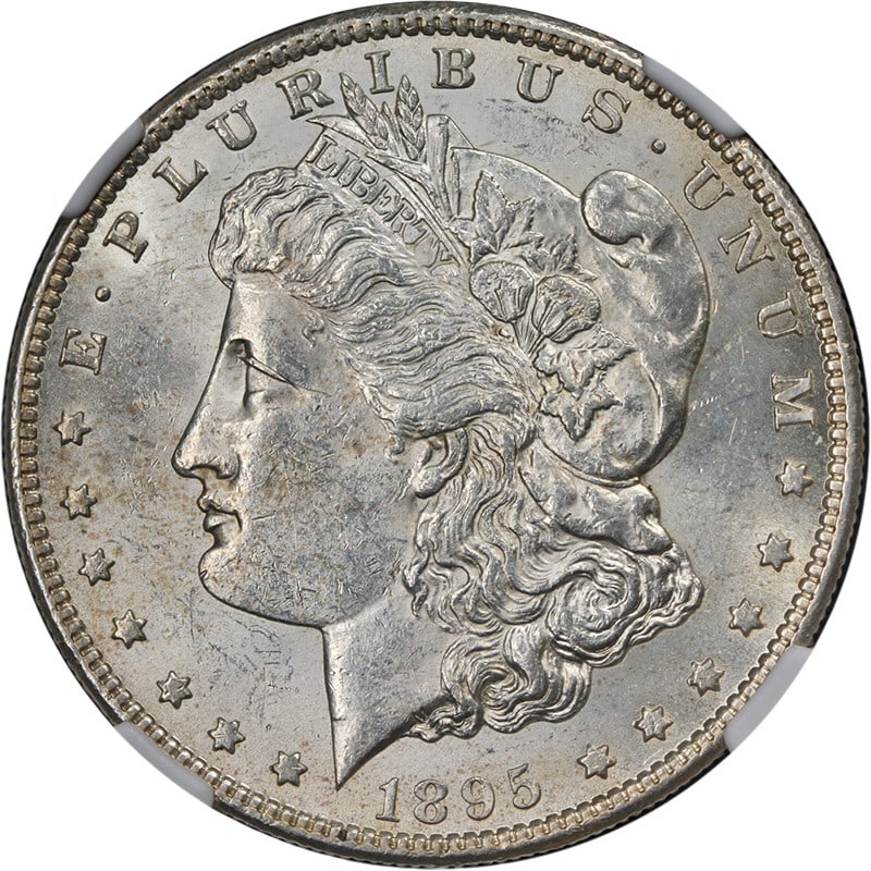 Uncirculated 1895-S Morgan Silver Dollar NGC Certified Key Date Coin (1 of 4)