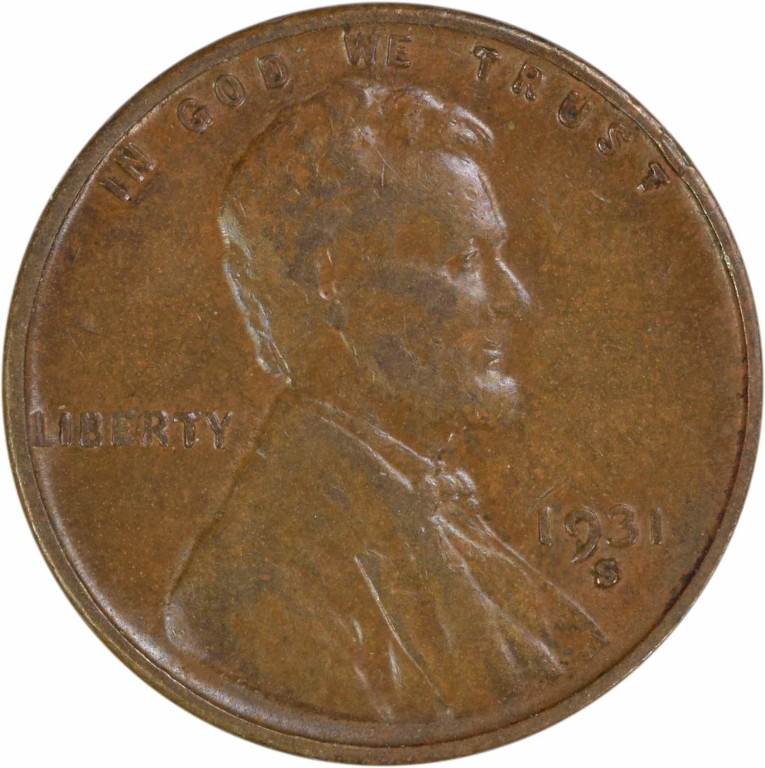Lincoln Wheat 1931 S Copper Small Cent EF Grade Uncertified (1 of 2)