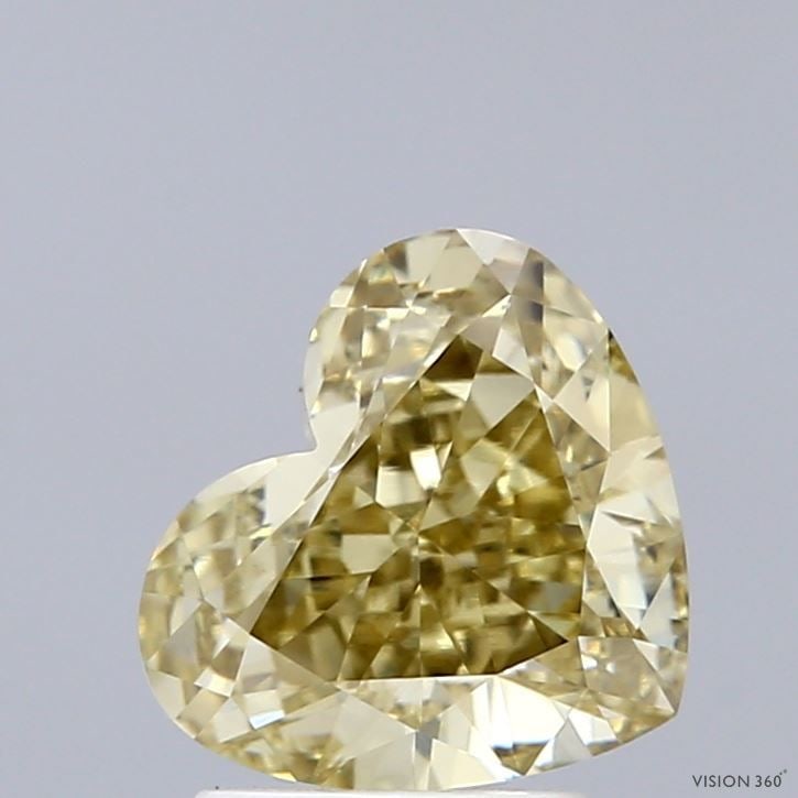 Loose Diamond - HEART 2.01ct Fancy Light Yellow VVS2: Loose Diamond - HEART 2.01ct Fancy Light Yellow VVS2 Source: This is a real non-mined Diamond that has been grown in a lab Shape: HEART Carats: 2.01 Color: Fancy Light Yellow Certification: IGI Video: