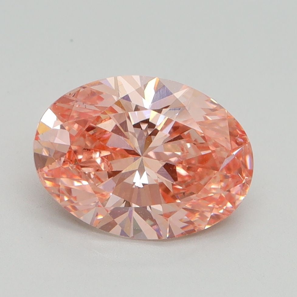 Loose Diamond - OVAL 2.1ct Fancy Vivid Pink SI1: Loose Diamond - OVAL 2.1ct Fancy Vivid Pink SI1 Source: This is a real non-mined Diamond that has been grown in a lab Shape: OVAL Carats: 2.1 Color: Fancy Vivid Pink Certification: IGI Video: