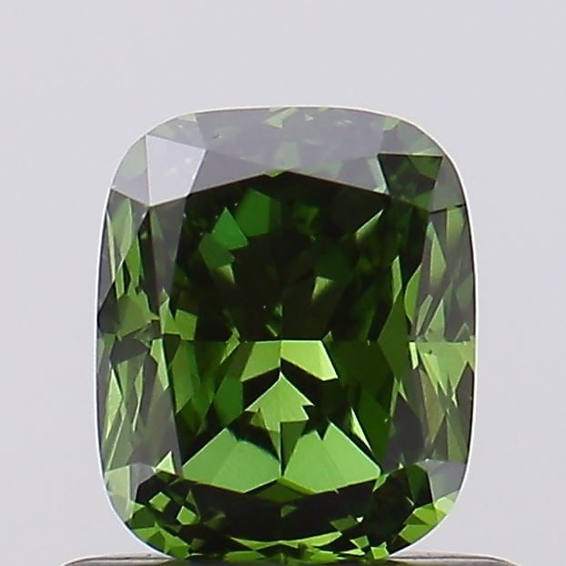 Loose Diamond - CUSHION BRILLIANT 0.53ct Fancy Vivid Green VS1 (1 of 1)