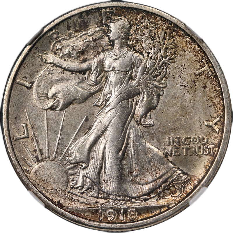 NGC MS62 1918-D Walking Liberty Half Dollar Silver Coin from Denver Mint: NGC MS62 1918-D Walking Liberty Half Dollar Silver Coin from Denver Mint This 1918-D Walking Liberty Half Dollar is certified by NGC with a grade of MS62. Struck at the Denver Mint, this uncirculated 