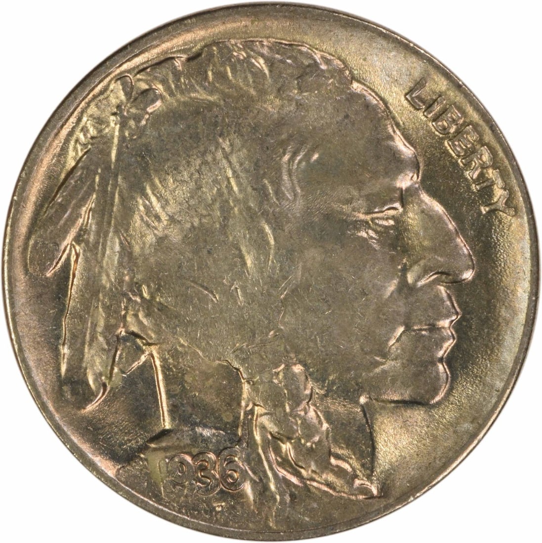 1936 Denver Mint Buffalo Nickel Uncirculated Choice BU Plus Uncertified (1 of 2)