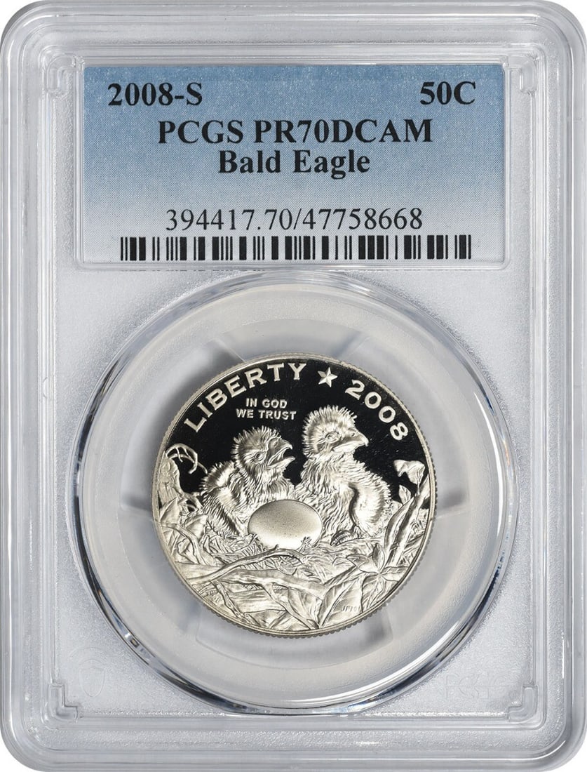 2008-S Bald Eagle Half Dollar PR70DCAM PCGS Uncirculated Coin (1 of 2)