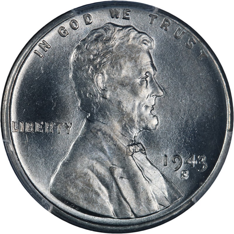 PCGS MS67 1943-S Lincoln Steel Cent Uncirculated Strong Strike: PCGS MS67 1943-S Lincoln Steel Cent Uncirculated Strong Strike This original 1943-S Lincoln Cent features superb eye appeal, fantastic luster, and a strong strike. The coin displays bright, fresh surf