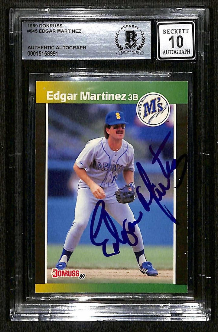 Edgar Martinez 1989 Donruss #645 Signed Card Auto Grade 10 Beckett (1 of 1)