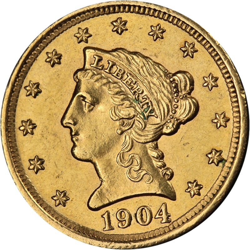 1904 United States Liberty $2.50 Gold Coin Choice AU or BU Grade (1 of 2)