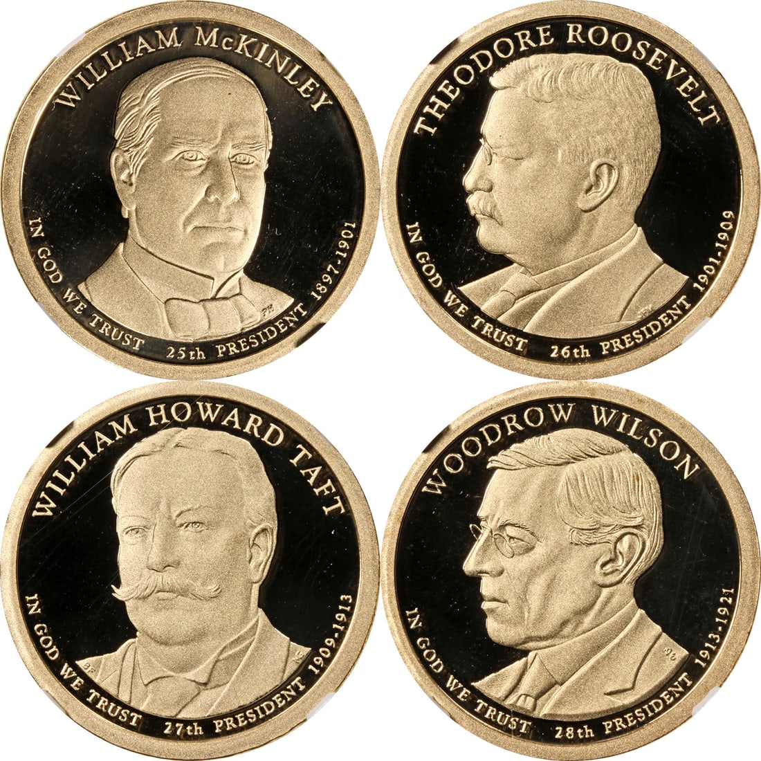 NGC PF70 UCAM 2013-S Presidential Dollar Four Coin Proof Set (1 of 4)