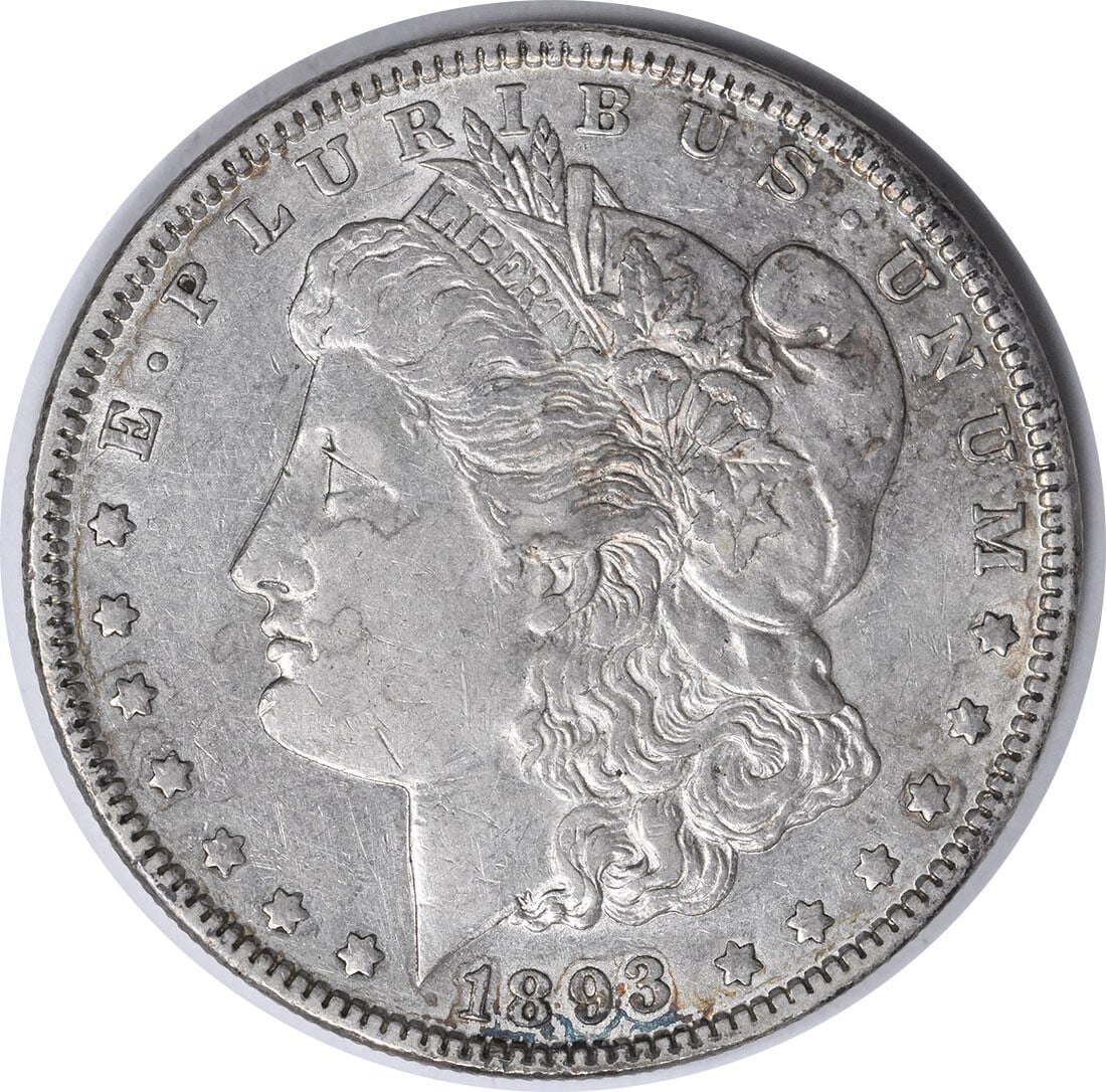 1893 Morgan Silver Dollar AU Uncertified Philadelphia Coin (1 of 2)