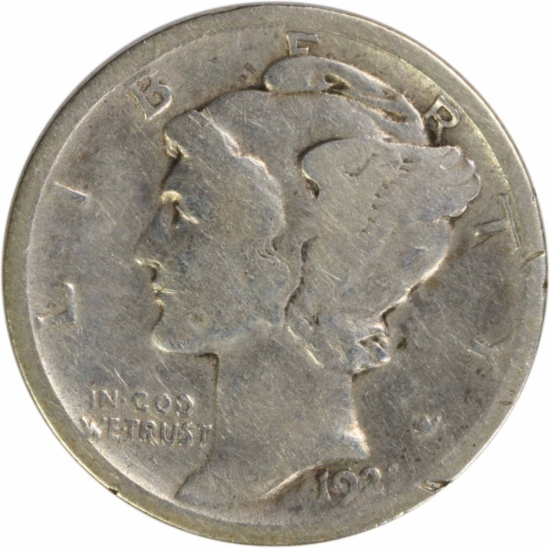 1921 Denver Mercury Dime 90 Percent Silver G Grade Uncertified: 1921 Denver Mercury Dime 90 Percent Silver G Grade Uncertified This is a 1921-D Mercury Dime from the United States. Minted in Denver, this circulated coin features a composition of 90% silver and 10%