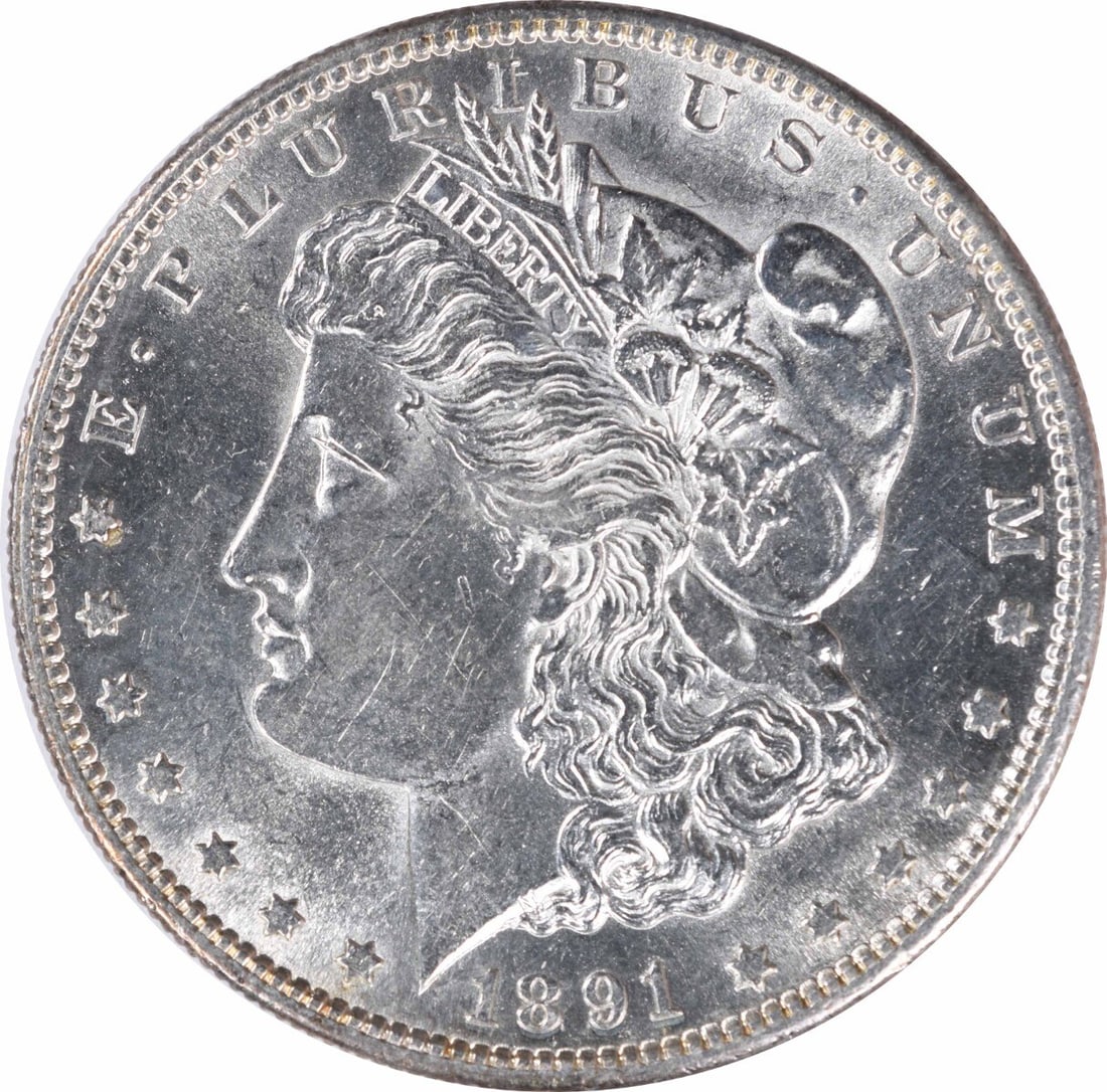 1891 S Morgan Dollar Silver Coin Brilliant Uncirculated Uncertified (1 of 2)