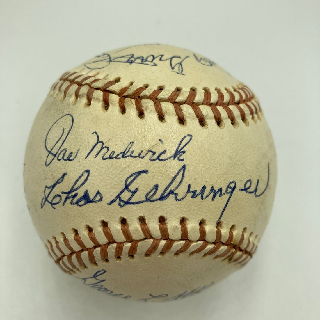 Official AL Baseball Signed by 13 Hall of Famers JSA COA Including Hooper Grove Medwick: Official AL Baseball Signed by 13 Hall of Famers JSA COA Including Hooper Grove Medwick This is an original Official American League (Joe Cronin) baseball from the 1960s, featuring 13 signatures from 