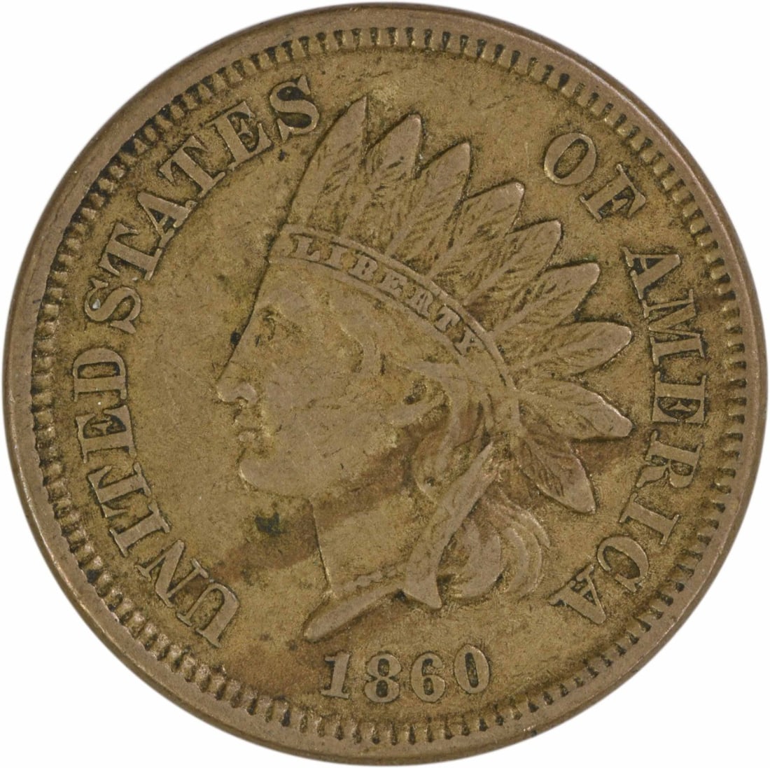 1860 Indian Head Small Cent EF Grade Uncertified Philadelphia Mint (1 of 2)