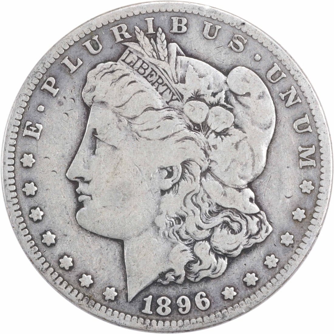 1896-S Morgan Silver Dollar VF Uncertified Coin San Francisco: 1896-S Morgan Silver Dollar VF Uncertified Coin San Francisco This 1896-S Morgan Silver Dollar is a remarkable piece for collectors, showcasing the artistry of designer George T. Morgan. With a grade 