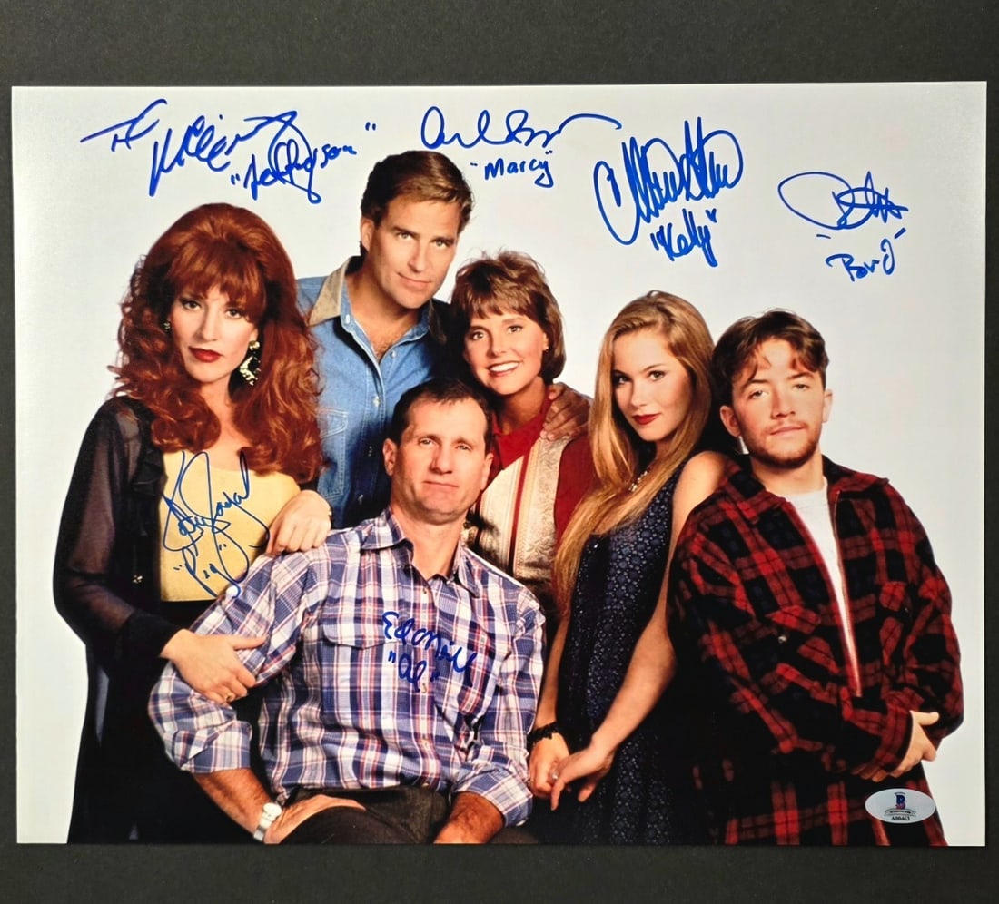 Signed Married With Children Cast Photo 11x14 Ed O'Neill Beckett Auth (1 of 5)