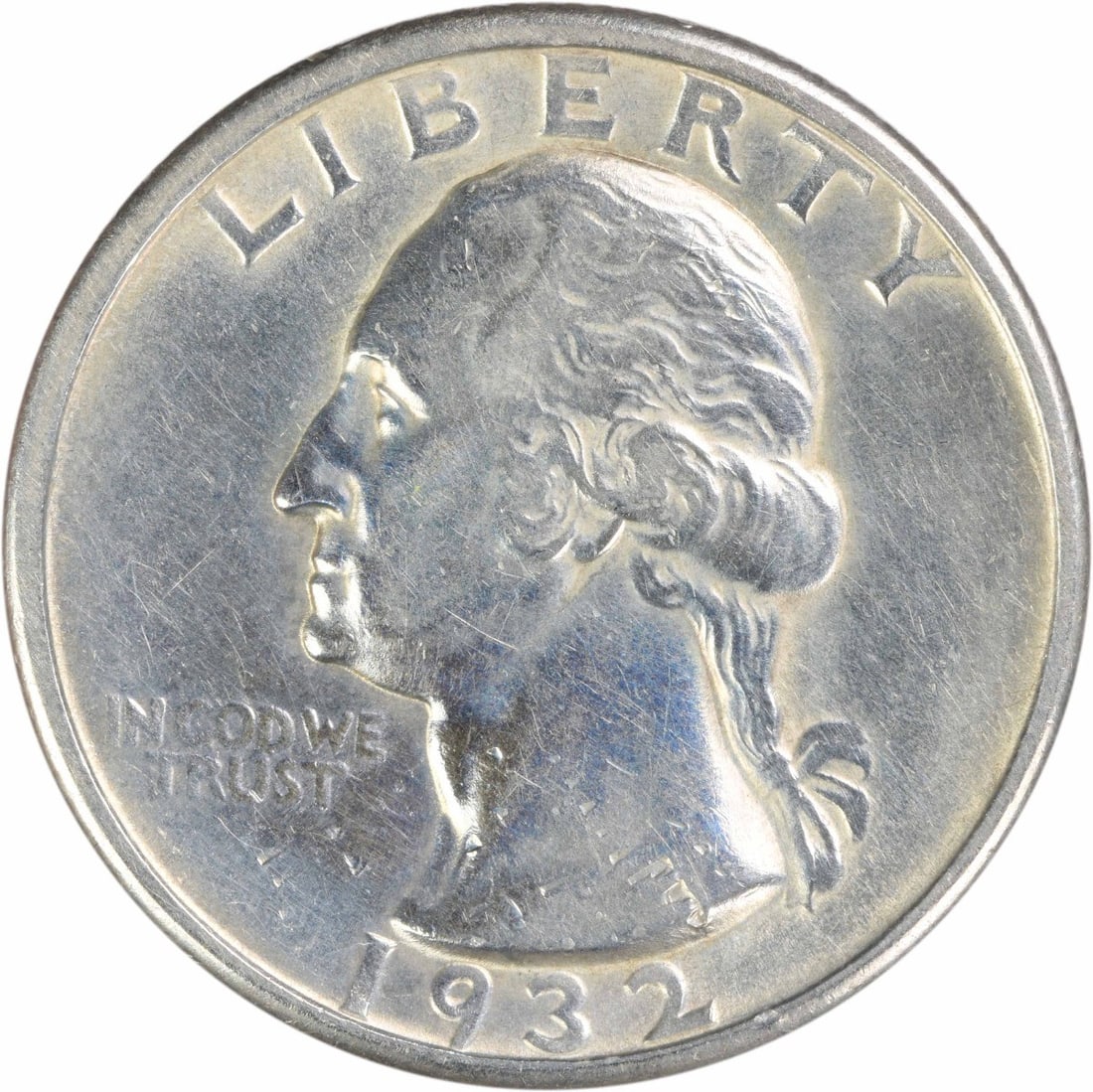 1932 Denver Mint Washington Quarter AU Grade 90 Percent Silver Uncertified (1 of 2)