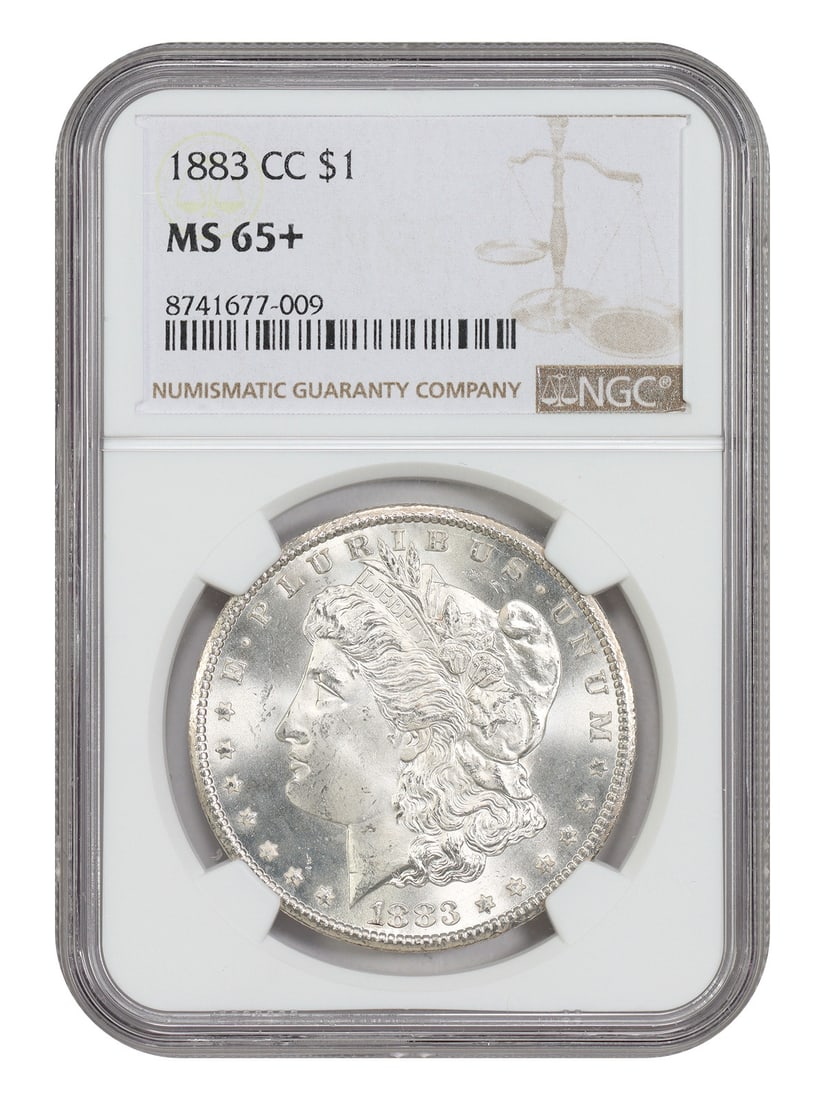 NGC MS65 Plus 1883 Carson City Morgan Silver Dollar: NGC MS65 Plus 1883 Carson City Morgan Silver Dollar This 1883-CC Morgan Dollar is an uncirculated coin certified by NGC with a grade of MS65+. Minted at the Carson City Mint, it represents a popular i