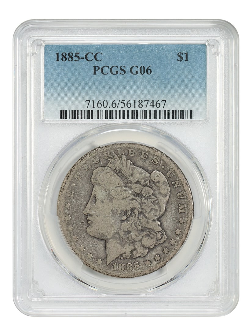 PCGS Graded 1885 Carson City Morgan Silver Dollar Low Mintage Good 6 (1 of 4)