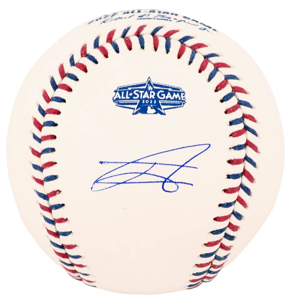 Julio Rodriguez Signed Rawlings 2022 All Star Game Baseball with Beckett COA: Julio Rodriguez Signed Rawlings 2022 All Star Game Baseball with Beckett COA This is a Julio Rodriguez signed Rawlings 2022 All Star Game logo baseball, a must-have for any baseball enthusiast. The ba