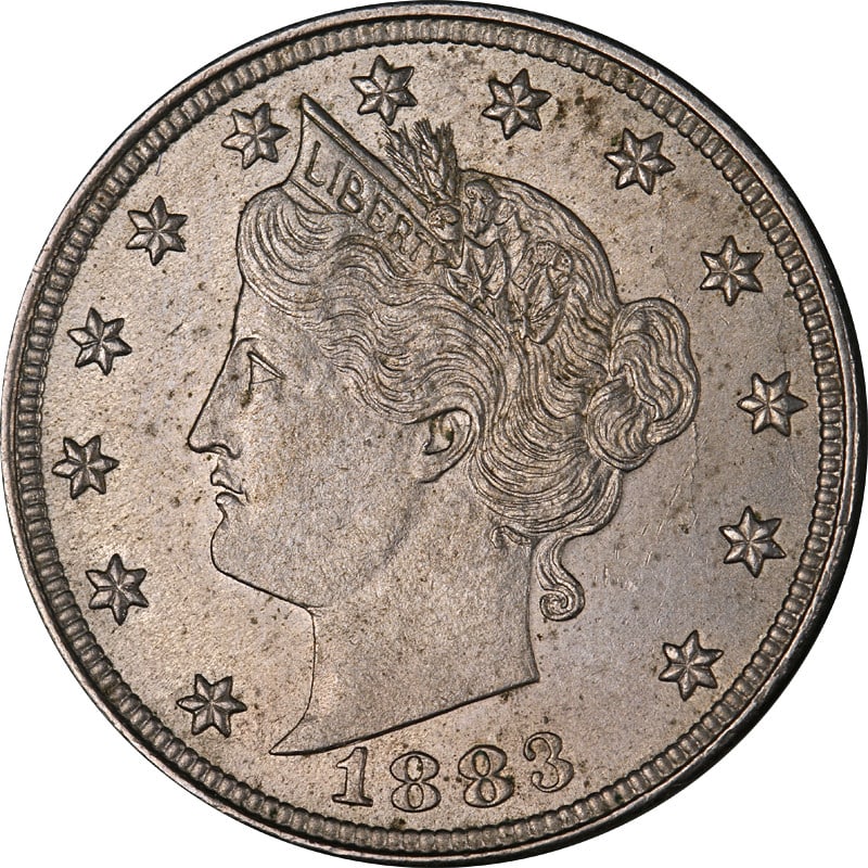 United States 1883 Liberty V Nickel No Cents Circulated Coin (1 of 2)