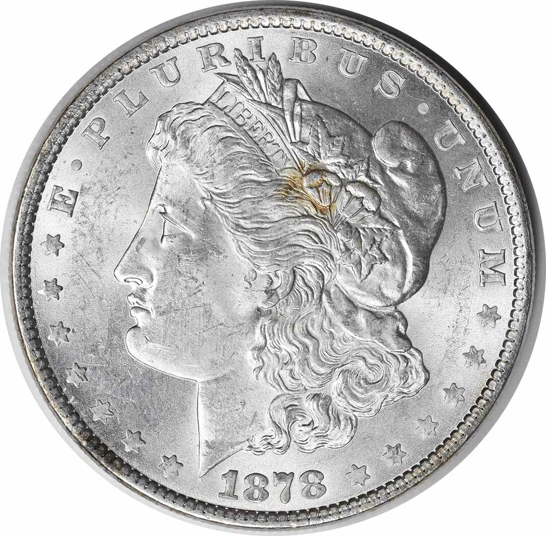 1878 Morgan Dollar Silver Coin 7 Tail Feathers Reverse of 1879 Choice BU Uncertified (1 of 2)