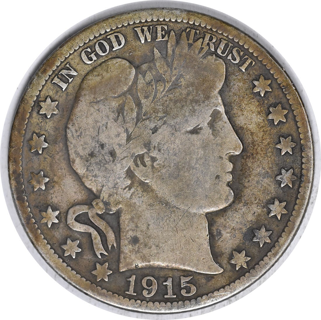 1915 Barber Silver Half Dollar 50C VG Uncertified Philadelphia Mint: 1915 Barber Silver Half Dollar 50C VG Uncertified Philadelphia Mint This 1915 Barber Silver Half Dollar is a remarkable piece of numismatic history. Struck at the Philadelphia Mint, this coin features