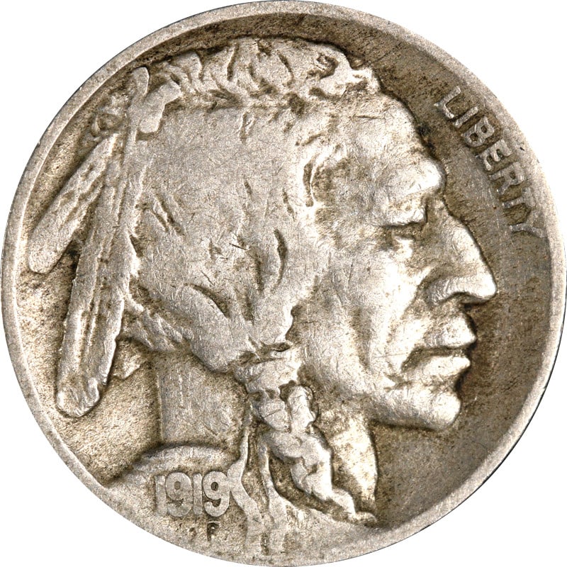 1919 Denver Mint United States Buffalo Nickel Circulated: 1919 Denver Mint United States Buffalo Nickel Circulated This is a 1919-D Buffalo Nickel from the United States. The coin is circulated and composed of nickel. It was minted in Denver in 1919 and is u