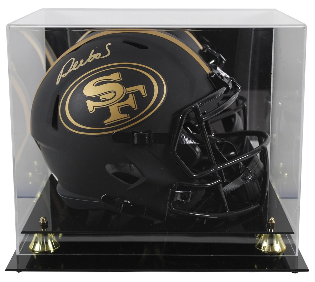 Deebo Samuel Signed San Francisco 49ers Eclipse Helmet with JSA Authentication: Deebo Samuel Signed San Francisco 49ers Eclipse Helmet with JSA Authentication This is an original autographed Eclipse Riddell Full Size Speed Replica Helmet signed by Deebo Samuel, the dynamic wide r