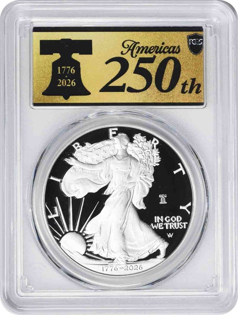 PCGS PR70 2026 Proof Silver Eagle Liberty Bell 250 Privy First Strike Anniversary (1 of 2)