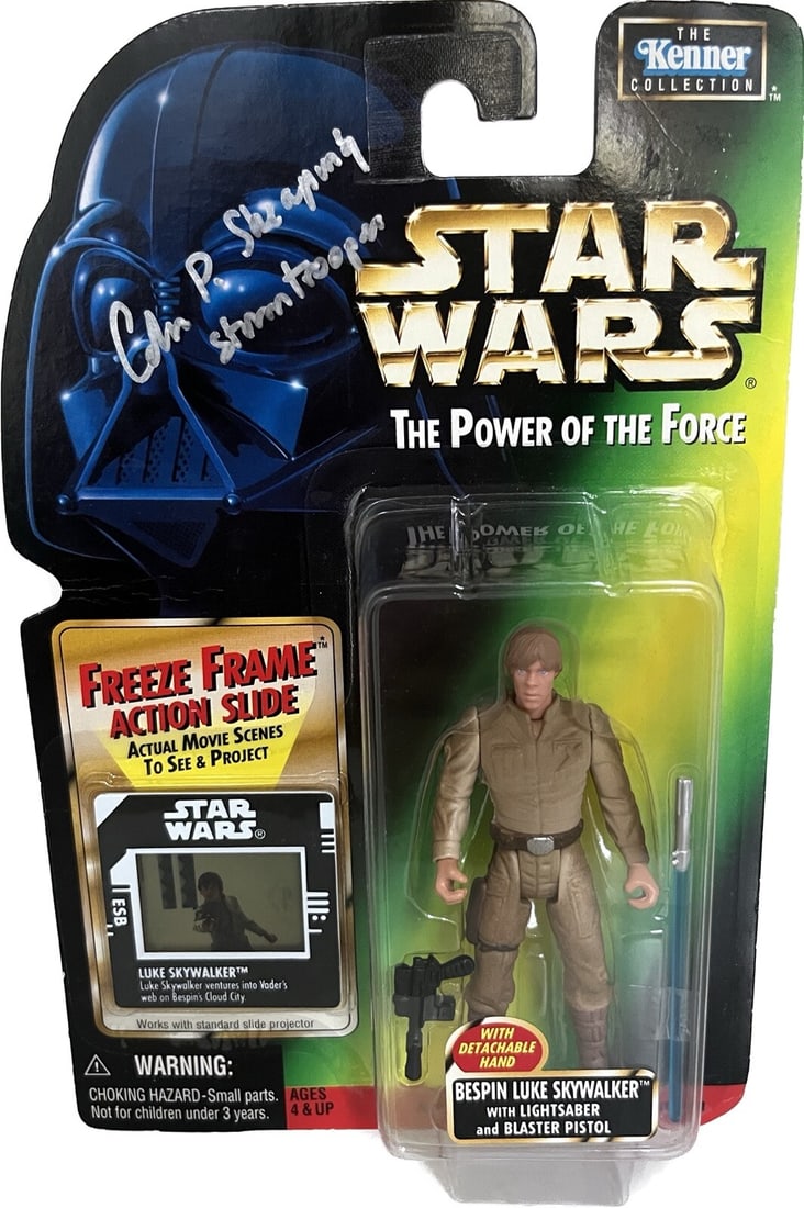 Autographed Star Wars Power of the Force Figure Signed by Colin Skeaping BAS: Autographed Star Wars Power of the Force Figure Signed by Colin Skeaping BAS This is an original Star Wars The Power of the Force action figure produced by Kenner Hasbro and manufactured in China betw