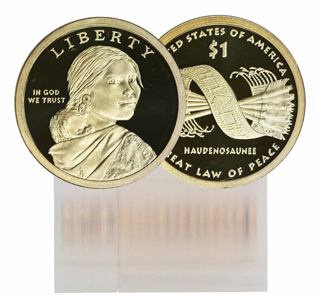 2011-S Proof Sacagawea Dollar 25-Coin Roll Uncirculated: 2011-S Proof Sacagawea Dollar 25-Coin Roll Uncirculated This 2011-S Proof Sacagawea Dollar 25-Coin Roll features uncirculated coins that showcase the detailed craftsmanship and beauty of the Sacagawea