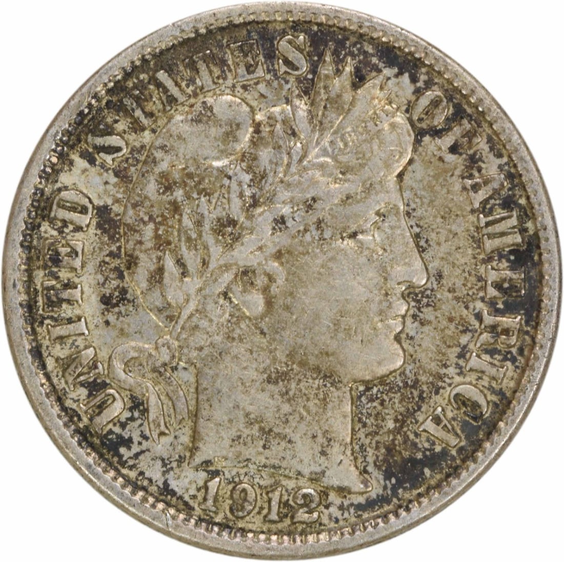 1912-D Barber Silver Dime AU Uncertified 10C 90% Silver (1 of 2)