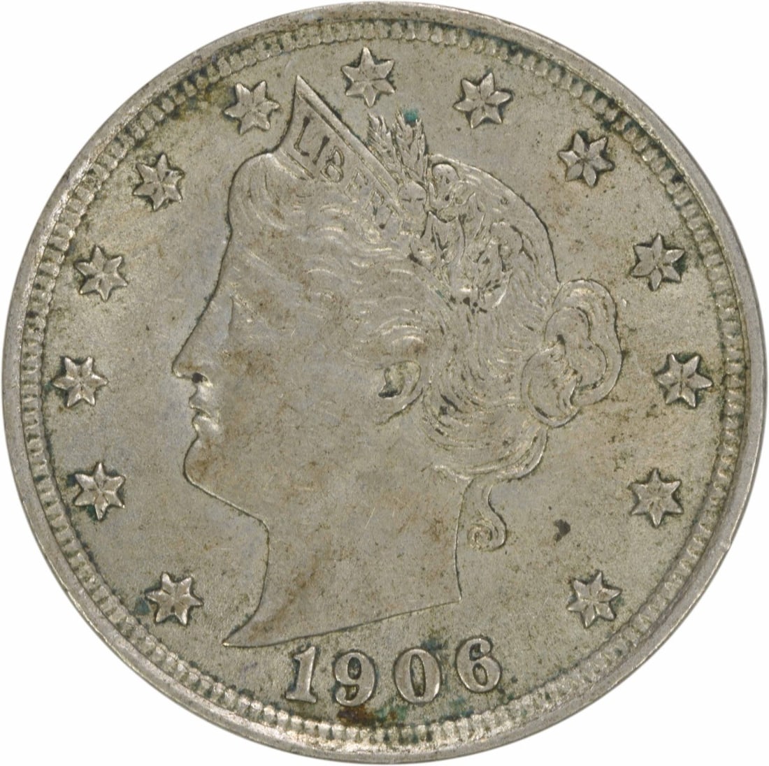 1906 Liberty Nickel AU Circulated Uncertified Coin Philadelphia (1 of 2)