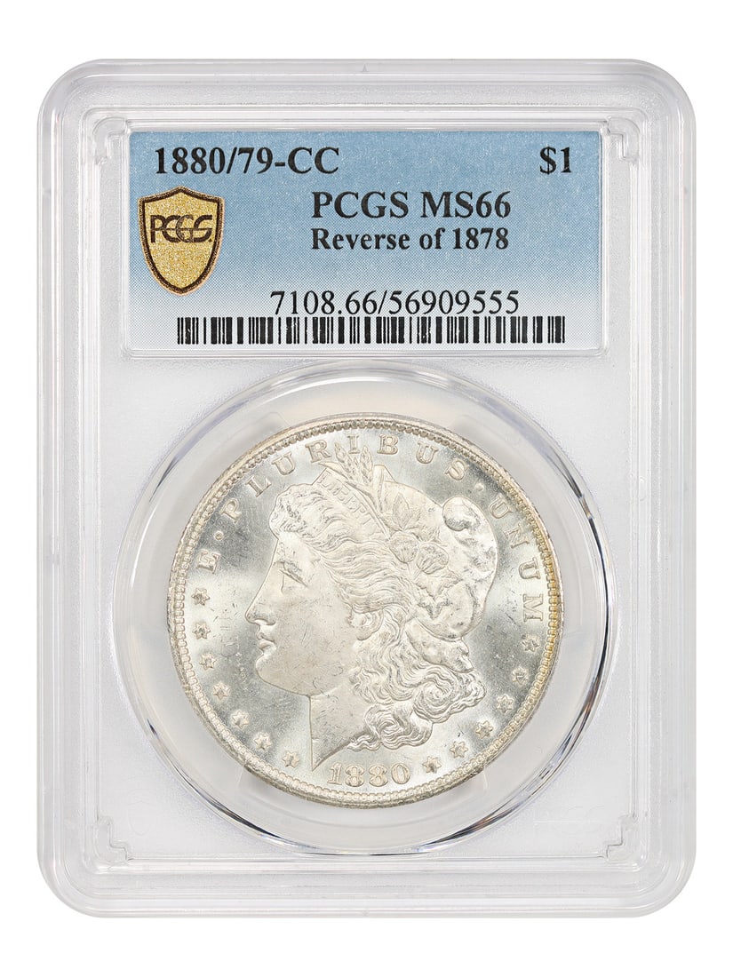 PCGS MS66 Carson City 1880 Over 79 Morgan Dollar Reverse of 1878 (1 of 4)