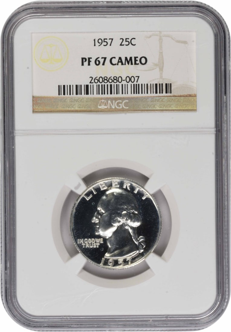 NGC Certified 1957 Proof Washington Quarter PR67CAM Philadelphia (1 of 2)