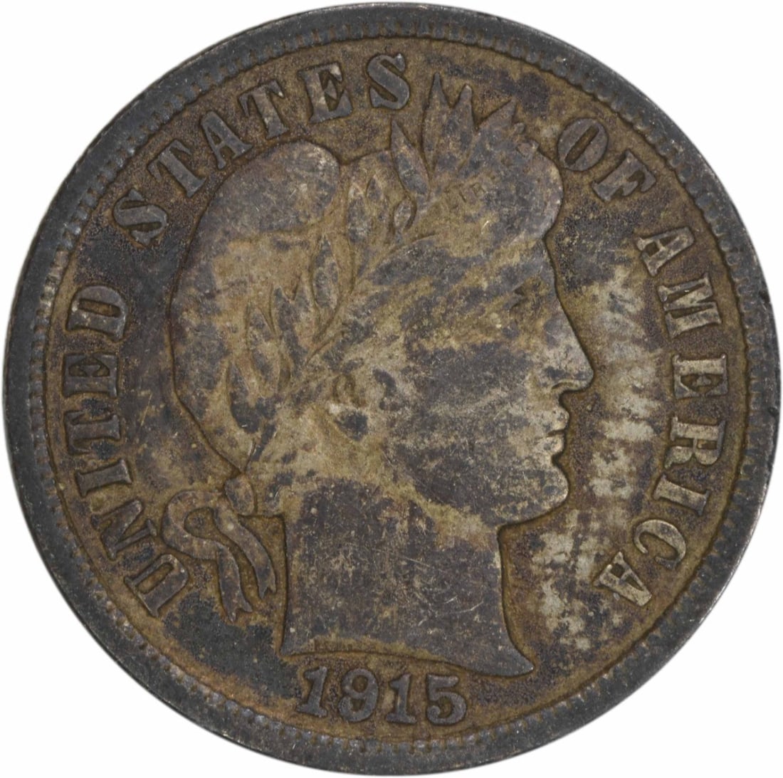 1915-S Barber Dime 10C EF Uncertified 90% Silver Coin: 1915-S Barber Dime 10C EF Uncertified 90% Silver Coin This 1915-S Barber Silver Dime is a remarkable piece of numismatic history, showcasing the artistry of designer Charles E. Barber. Struck in San F