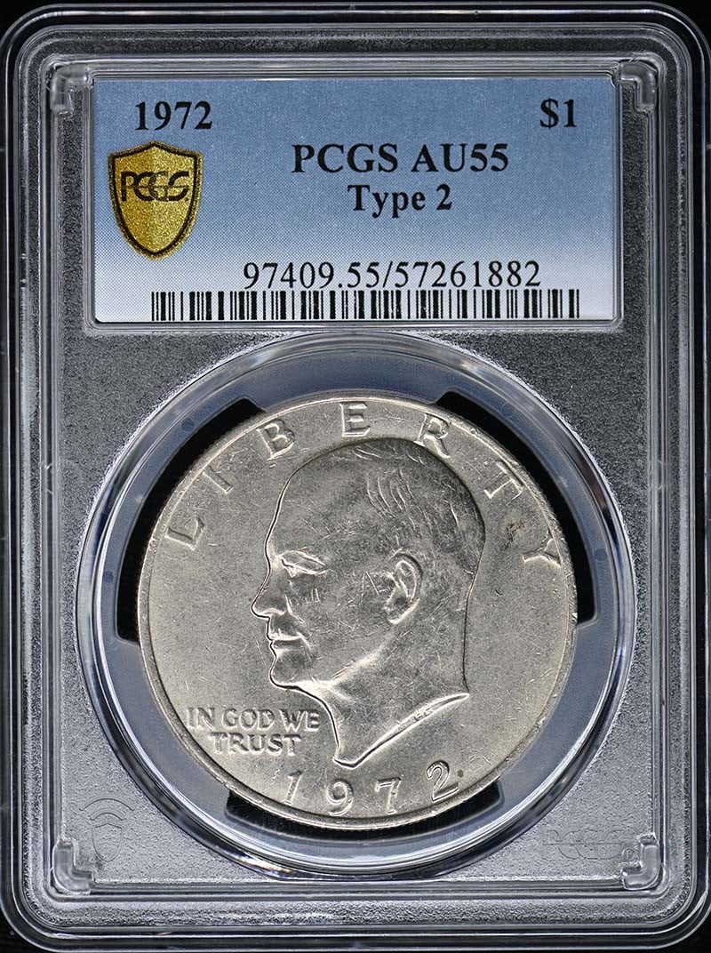 1972 Type 2 Ike Dollar PCGS AU55 Certified Philadelphia Mint (1 of 2)