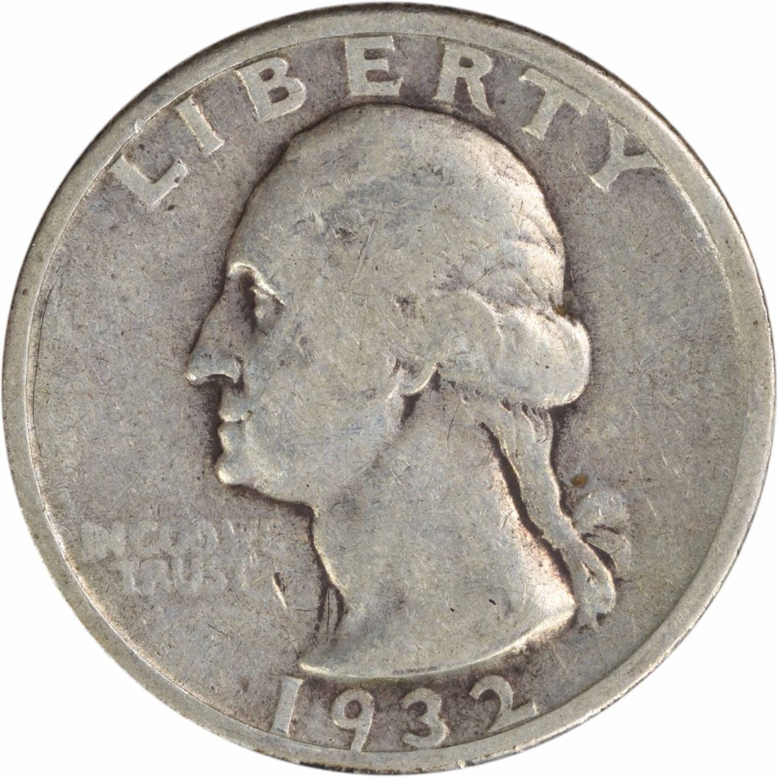 1932 Denver Mint Washington Quarter Fine Grade 90 Percent Silver Uncertified: 1932 Denver Mint Washington Quarter Fine Grade 90 Percent Silver Uncertified This 1932-D Washington Silver Quarter features a composition of 90% silver and 10% copper. Minted in Denver, this circulate