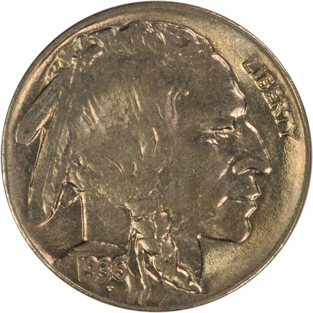 1936 Denver Buffalo Nickel Choice Brilliant Uncirculated Uncertified (1 of 2)