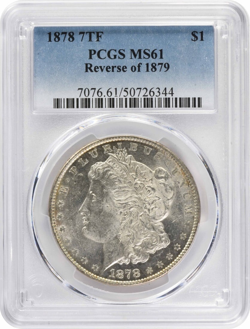 1878 Morgan Silver Dollar MS61 PCGS Uncirculated 90% Silver: 1878 Morgan Silver Dollar MS61 PCGS Uncirculated 90% Silver This 1878 Morgan Silver Dollar features a striking design by George T. Morgan and is certified by PCGS with a grade of MS61. The coin is mad