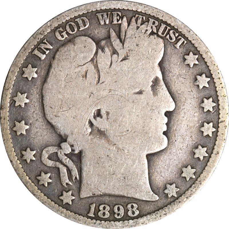 1898 O Silver Barber Half Dollar United States Coin (1 of 2)