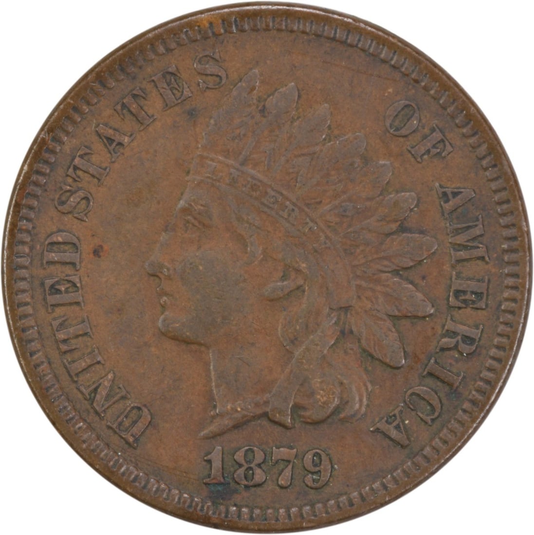 1879 Indian Head Cent EF Uncertified Philadelphia Mint: 1879 Indian Head Cent EF Uncertified Philadelphia Mint This 1879 Indian Cent, featuring the iconic Indian Head design by James Barton Longacre, is a circulated coin from the United States. Minted in P