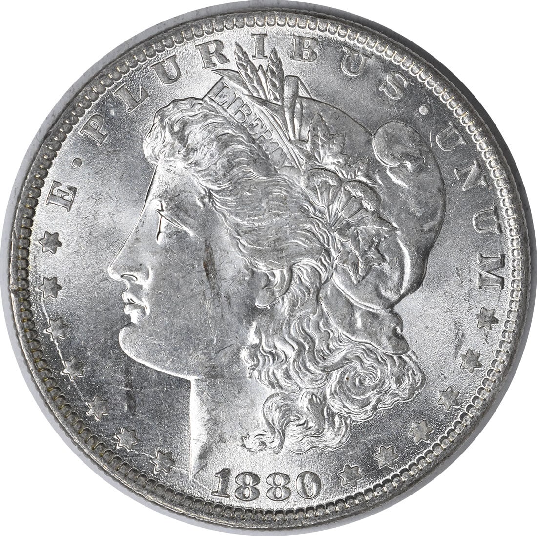 Uncirculated 1880-O Morgan Silver Dollar Brilliant Uncertified US Coin (1 of 2)