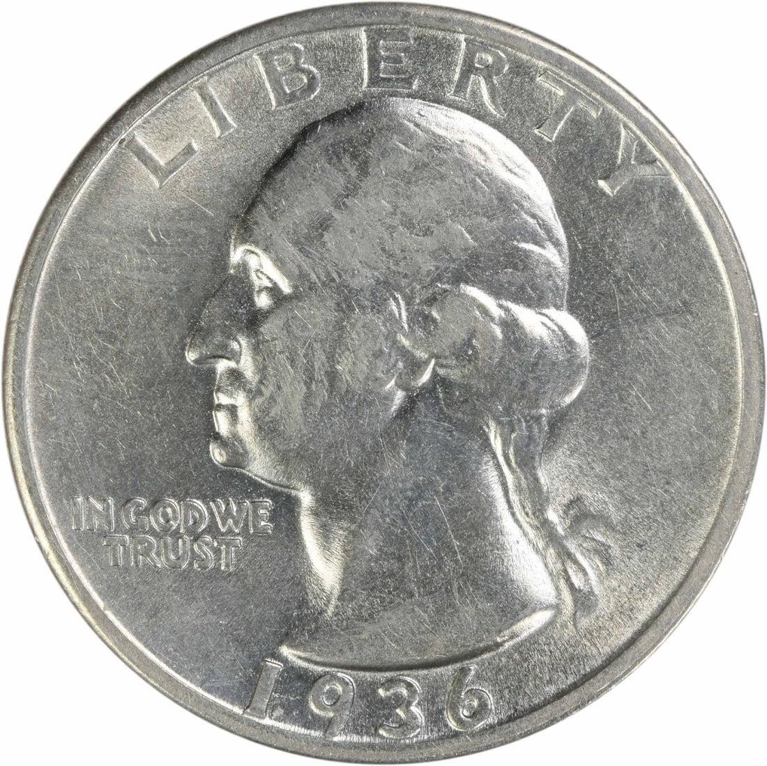 1936 Denver Washington Quarter 90 Percent Silver AU Grade Uncertified (1 of 2)