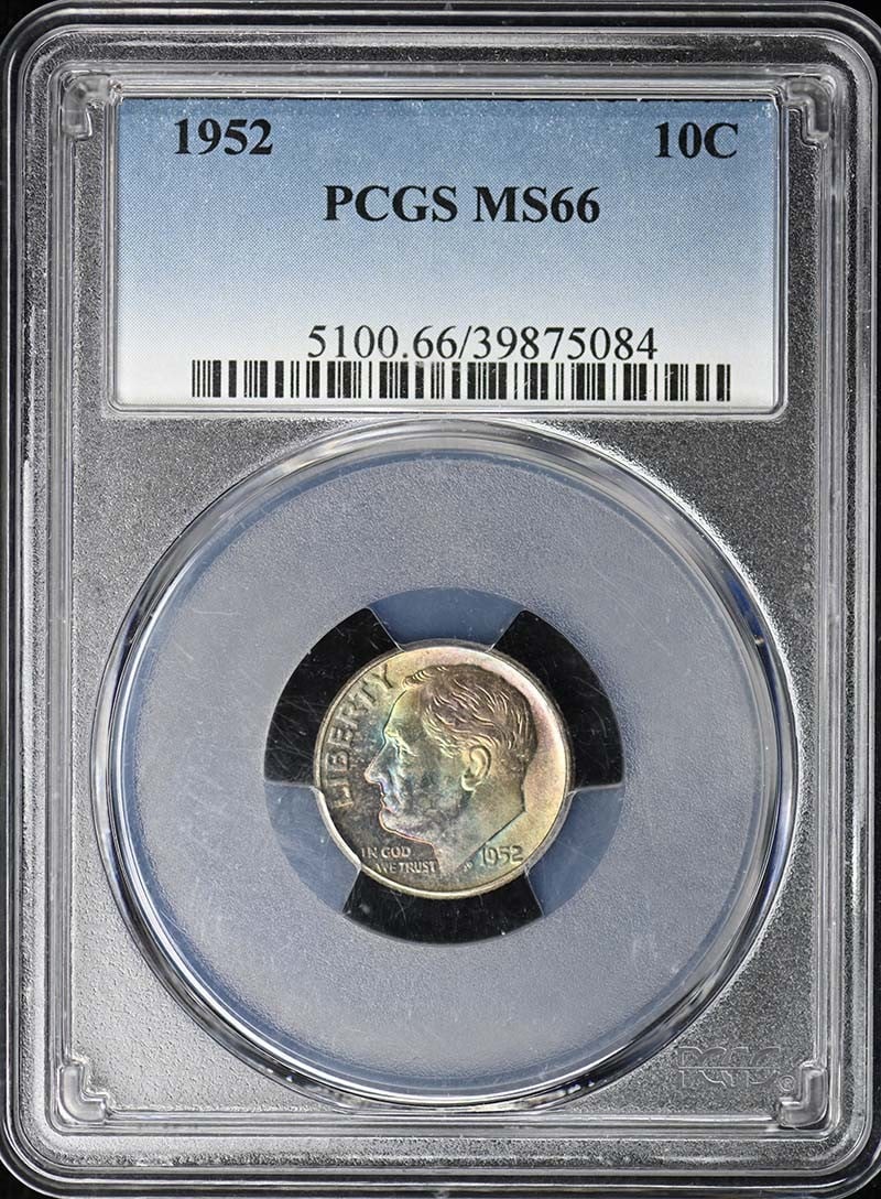 1952 Philadelphia Roosevelt Dime PCGS MS66 Uncirculated (1 of 4)