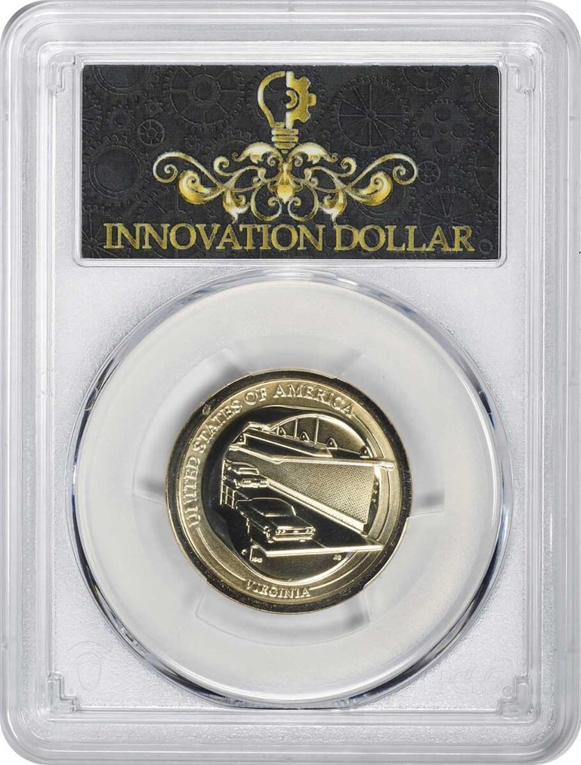 2021-S American Innovation Dollar VA CBBT Reverse Proof PR70 PCGS (1 of 2)