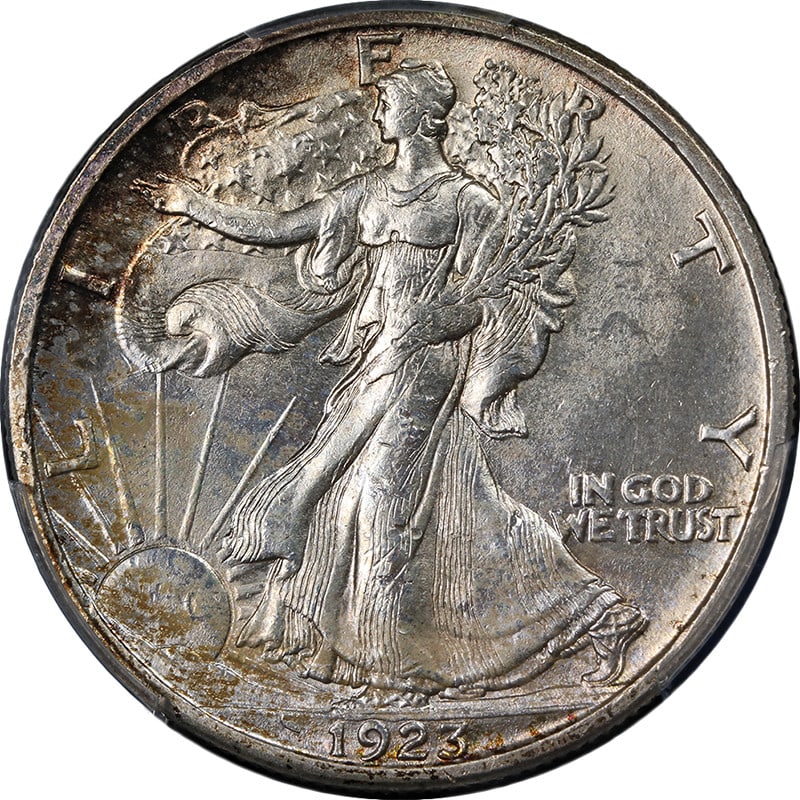 1923 San Francisco Walking Liberty Half Dollar PCGS MS62 Silver Key Date: 1923 San Francisco Walking Liberty Half Dollar PCGS MS62 Silver Key Date This 1923-S Walking Liberty Half Dollar is certified by PCGS with a grade of MS62. Featuring attractive eye appeal, strong lust