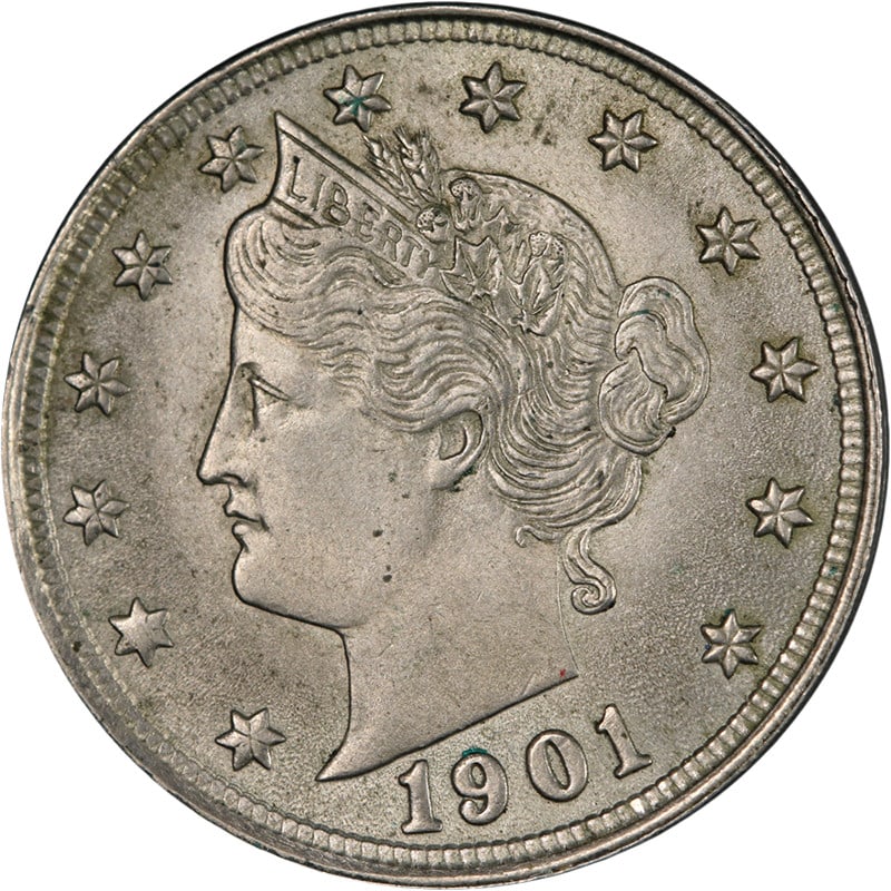 Choice BU 1901 Liberty V Nickel Uncertified Uncirculated Coin: Choice BU 1901 Liberty V Nickel Uncertified Uncirculated Coin This stunning 1901 Liberty V Nickel offers exceptional eye appeal, showcasing a beautiful luster and a strong strike. With its impressive 