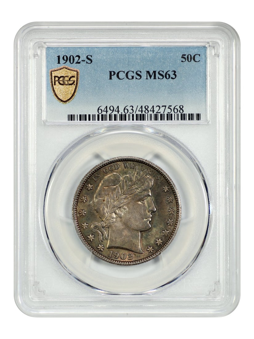 PCGS MS63 1902 San Francisco Barber Half Dollar 50C (1 of 4)