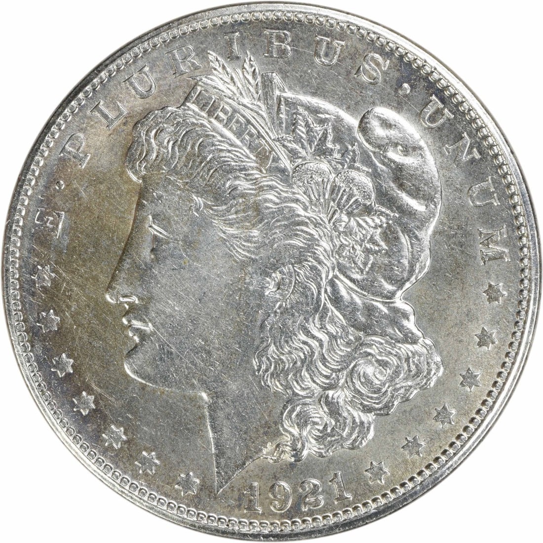 Uncirculated 1921 S Morgan Silver Dollar Brilliant Uncertified US Coin: Uncirculated 1921 S Morgan Silver Dollar Brilliant Uncertified US Coin This is a 1921-S Morgan Silver Dollar from the United States, featuring an uncirculated Brilliant Uncirculated (BU) grade. The co